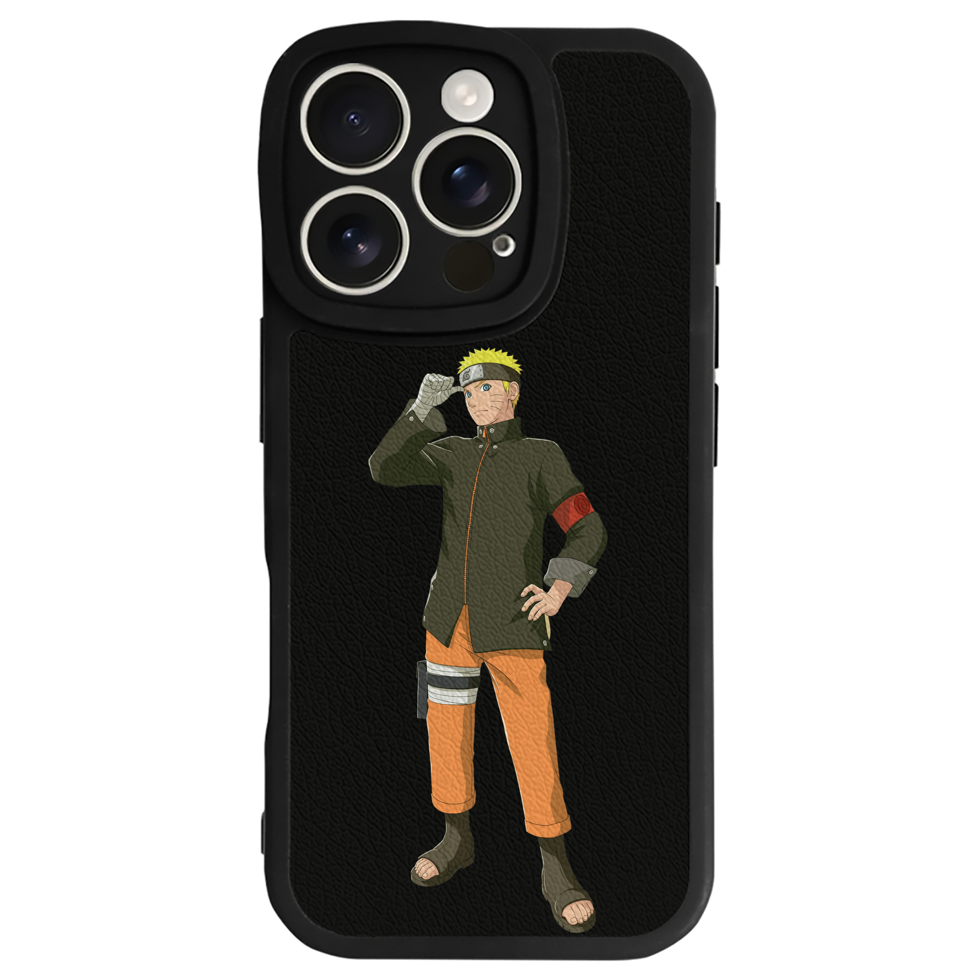 （画像用） NARUTO -ナルト- うずまき ナルト Uzumaki Naruto 【iPhone 16シリーズ対応】シリコンスマホケース（レザー調） 材質：シリコン